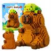 Capybara im Garten Bausteine 3490 Teile 3D-Modell GROSSE DIY-Figur