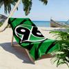 Bold green energy burst Print beach towel, quick drying, suitable for travel, outdoor sports, jogging, the beach and swimming, gift