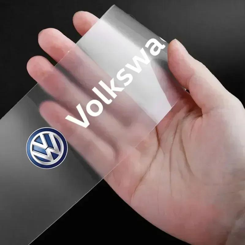 Nuovo Battitacco Trasparente Decorativo per VW For Volkswagen Car Badge Sticker per Volkswagen Golf 4 5 6 7 R GTI TSI