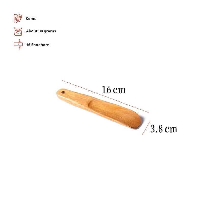 Solid Wood Shoe Horn 16-40cm Short Handle for Elderly Pregnant Women Shoe Spatula Home Hotel Comfortable Slip-On Spoon-Shaped