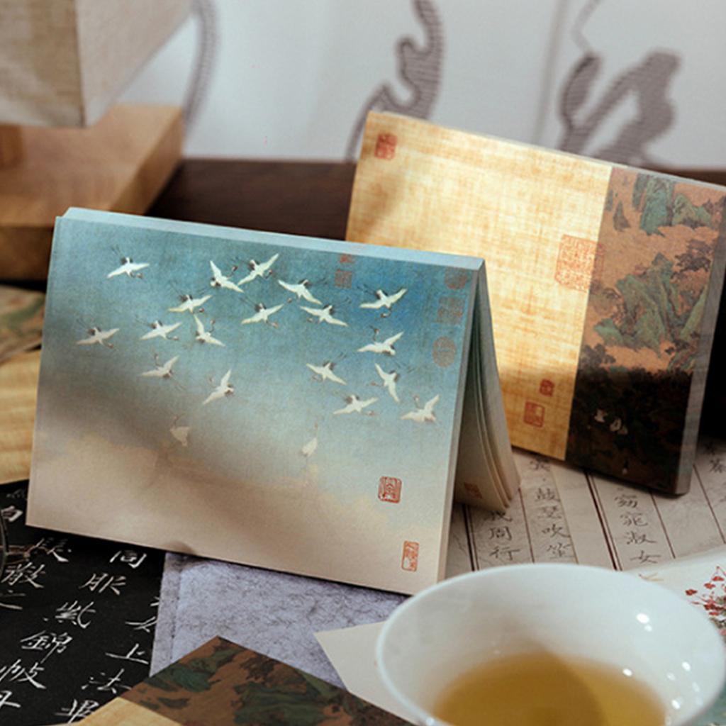 Chinese Painting Style Notes For Journal Decorating 80 Sheets Scenery Notes Oriental Art Diy Decoration Paper For Planner Notes