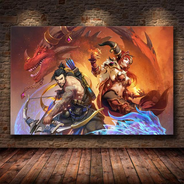 Overwatch Online Game Poster HD Canvas Painting Wall Art Modern Living Room Bedroom Boys Room Dormitory Game Room Cuadros Decor