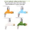 [C]4 Colors Faucet 1/2" Male Wall Mounted Washing Machine Faucet Plastic Water Hose Quick Connector Garden Balcony Faucet