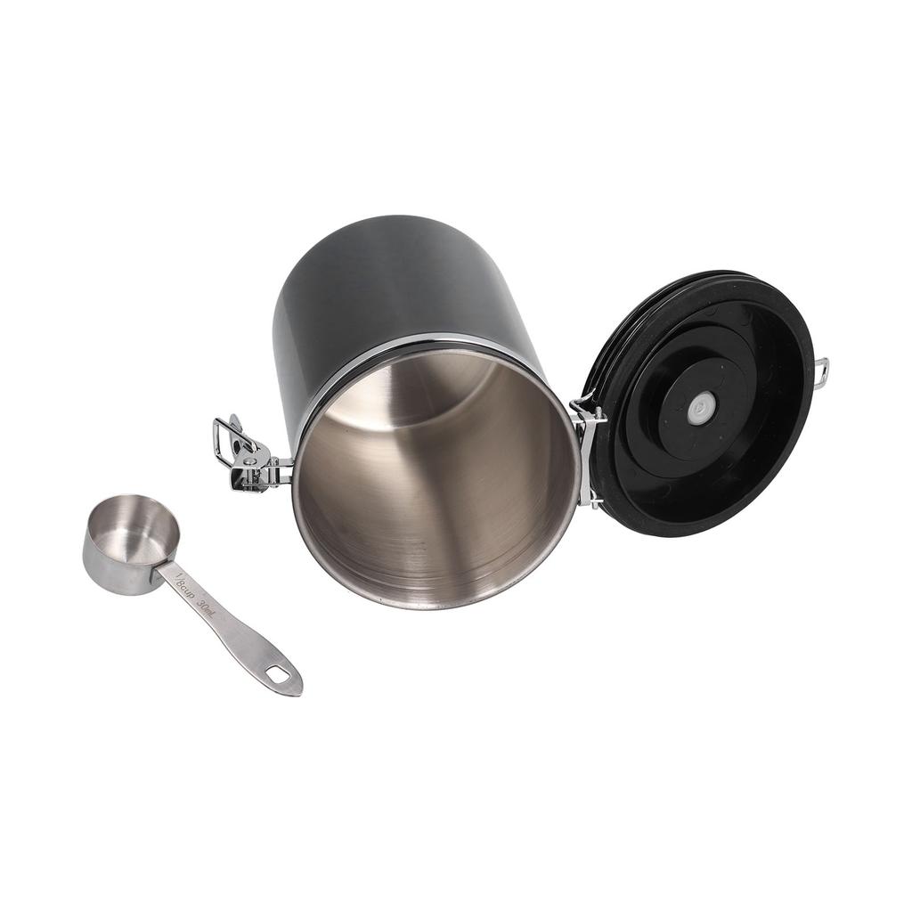 Stainless Steel Coffee Canisters with Calendar Wheel Exhaustable Coffee Jar for Home Coffee Shop