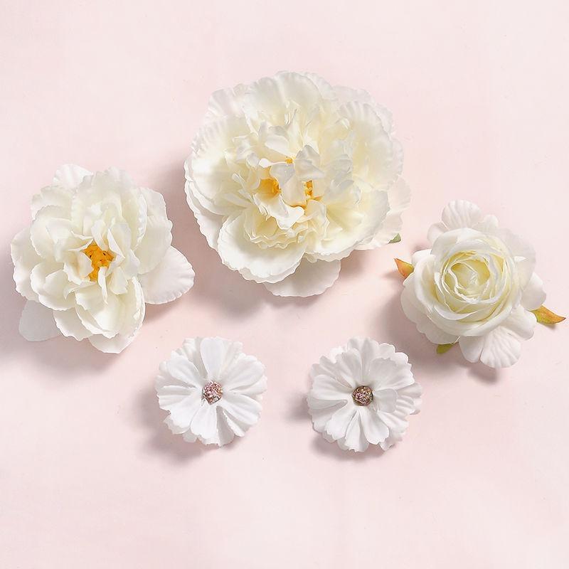 Mixed Rose Artificial Flowers Silk Fake Flowers Heads for Room Home Decor Wedding Decoration DIY Craft Garland Gifts Accessories