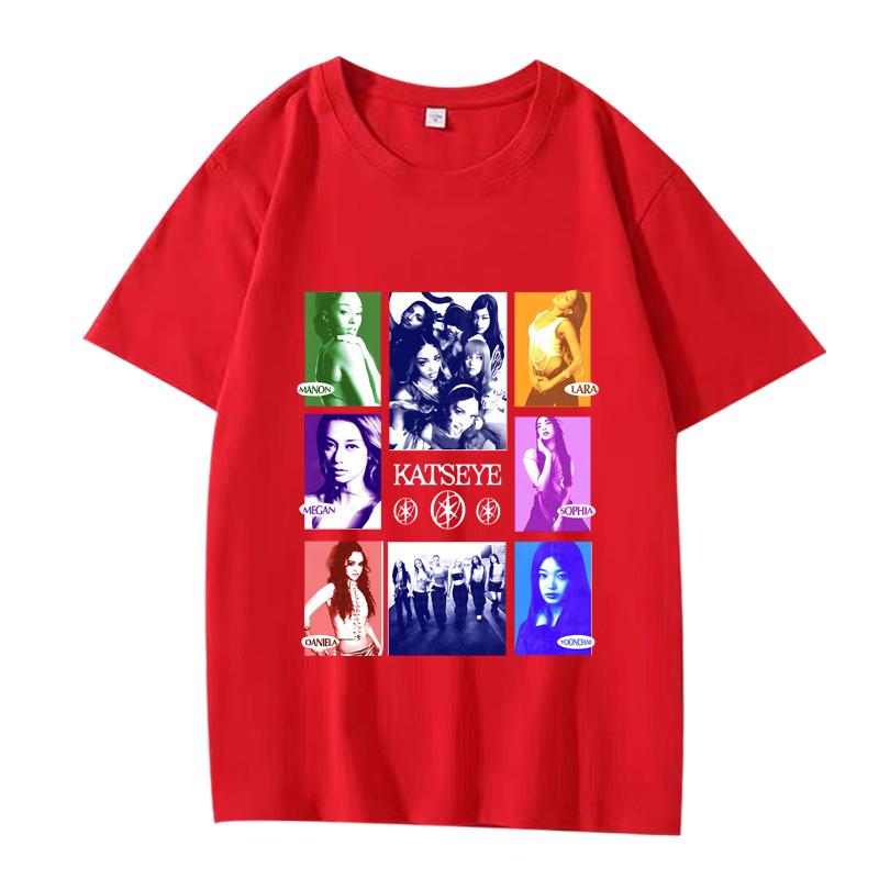 Kpop Katseye Poster Essential T Shirt Unisex Women Oversized 100 Cotton Hot Sale Short Sleeve Summer Print Unisex Plus Size Tops