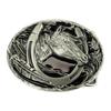 Ethnic Style Horse Head Leather Belt Buckle - European & American Fashion Smooth Clasp