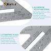 Carpenter Straight Ruler Aluminum Alloy Speed Protractor Miter 3 Right Angles Scriber Saw Guide Rail Set Square Hand Tool