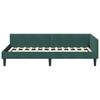 Corner Bed Frame with Headboard Dark Green 100 Cm X 200 Cm Velvet