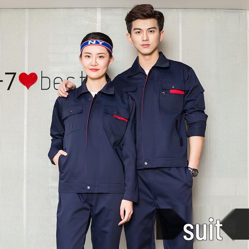 Men s Long-Sleeve Work Uniform Set with Reflective Strips 170
