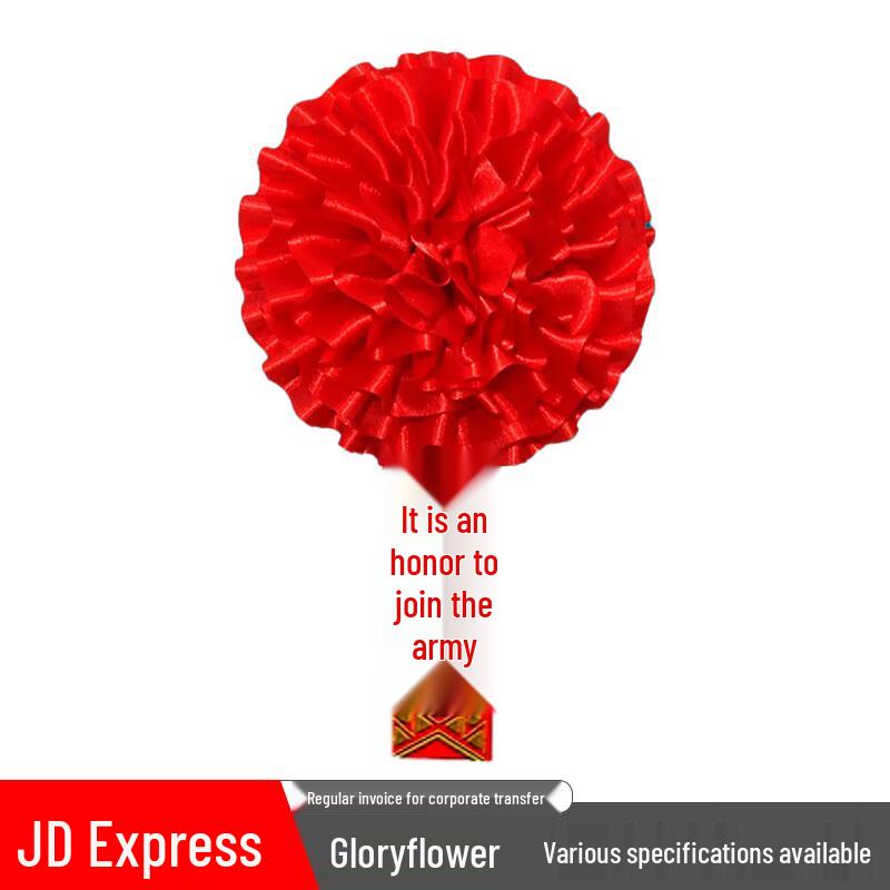 

Military Service Commemorative Red Flower Brooches & Luggage 13cm