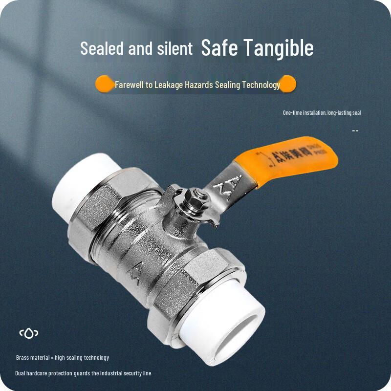 AIMIK PPR Hot-Melt Double Union Brass Ball Valve