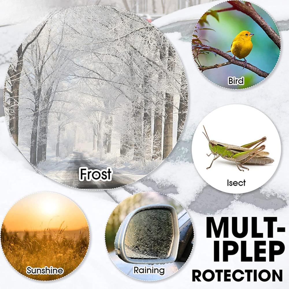 2PCS Car Snow Cover Ice Winter Auto Car Rear View Side Mirror Frost Guard Dustproof Waterproof Side Mirror Rear Cover Protection