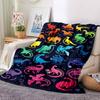 1pc DinoFest Lightweight Flannel Blanket, Comfortable and Warm Blanket, for Office and Camping Sofa Bed074