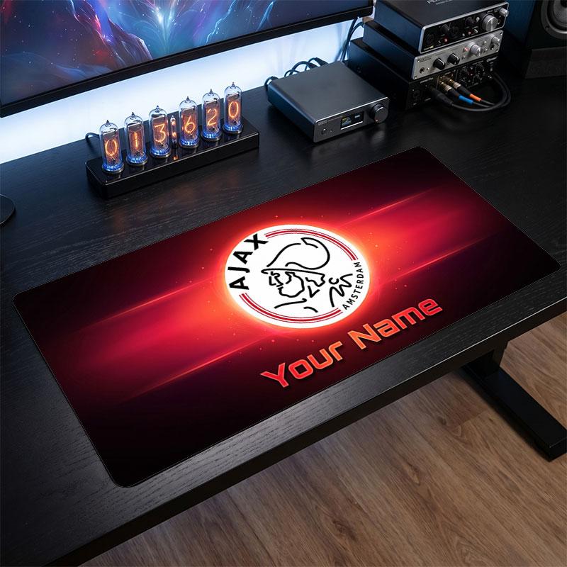 Tappetino Mouse Grande Personalizzato Ajax Amsterdam, Stampa Testo Nome Personalizzato, Tappetino Scrivania Antiscivolo Logo Calcio, Regalo Gaming
