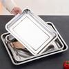Ronglv Thickened Stainless Steel Square Multi-Purpose Tray