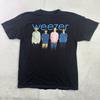 Y2K Weezer Blue Album Black Short Sleeve Graphic Band Shirt Men's Medium Unisex T-Shirt