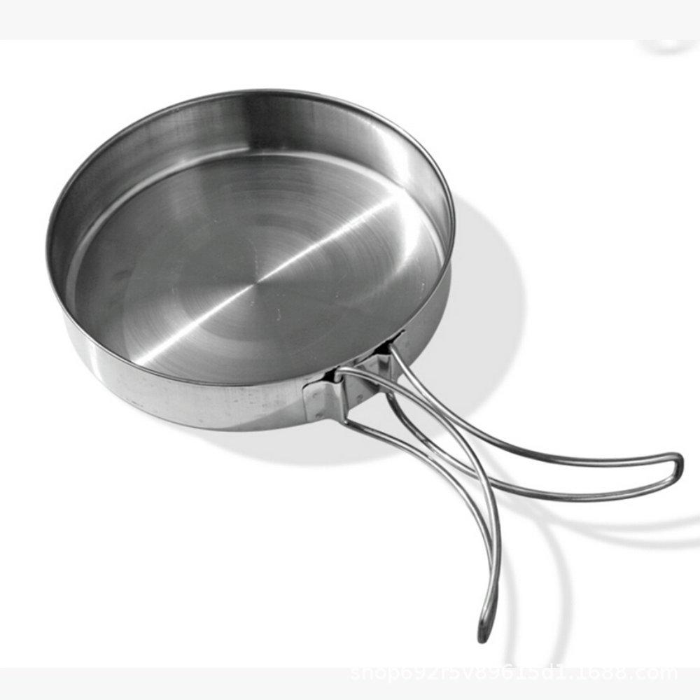 

Популярный набор мини-сковородок из нержавеющей стали для кемпинга и пикников серебряный