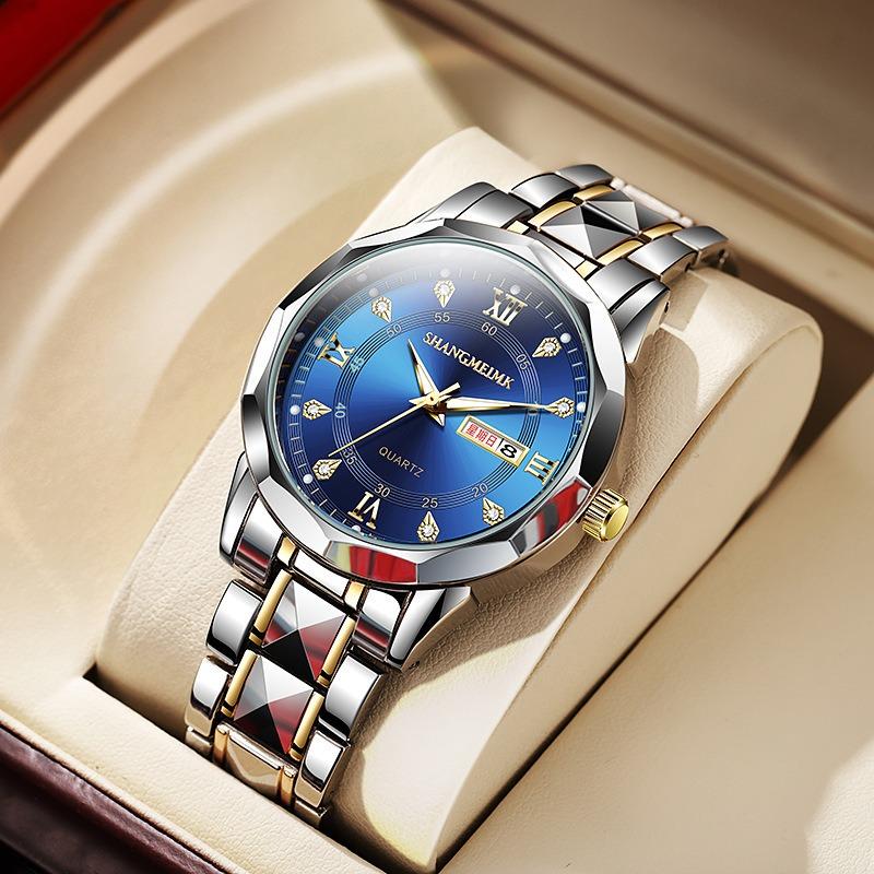 Waterproof luminous new men's watch belt quartz watch