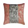 Euro Sham Pillow Decorative Peach & Grey Euro Cover Velvet Foiled Quilted Patchwork For Bed Striped Pattern Modern Style - Peach Dusk