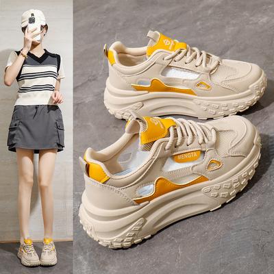 Ins Koreanische Version der neuen Dad Shoes Mädchen 2025 Sommer Student Laufen Sport dicke Sohle Höhenerhöhung lässiger Streetstyle