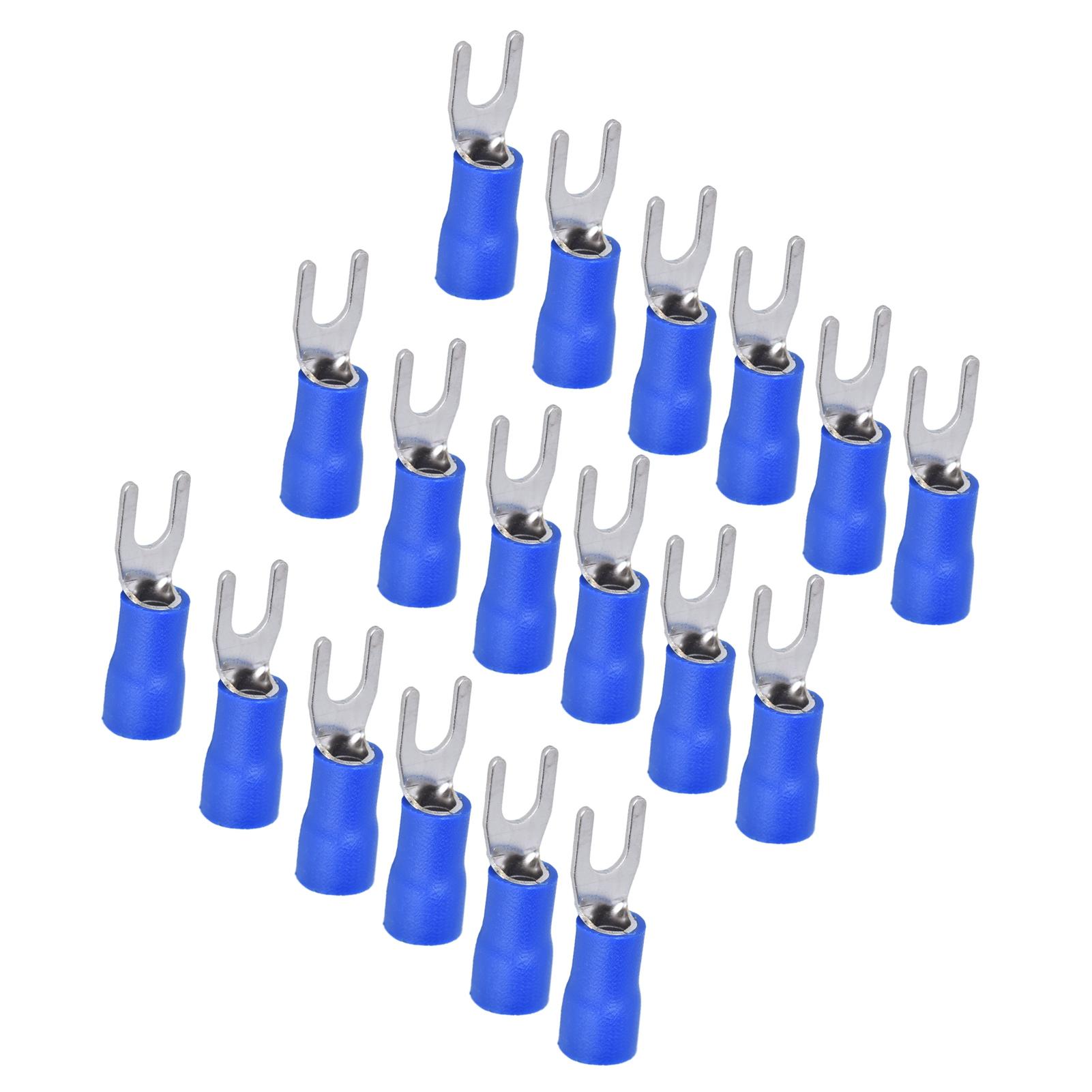 

50Pcs Fork Terminal Insulated 14‑12AWG Wire Crimp Connector Set Kit for Equipment SV3.5‑4