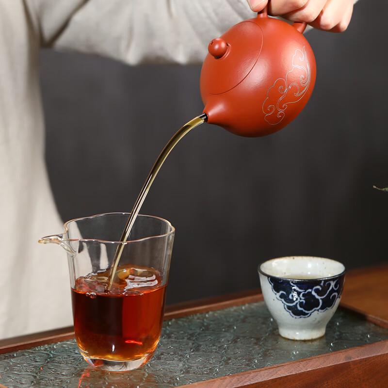 Yixing Zisha Xishi Teapot with Gold & Silver Inlay