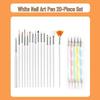 20-Piece Nail Art Brush & Rhinestone Dotting Pen Set