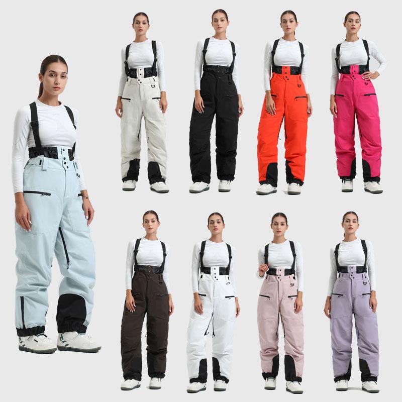 2025 New Unisex Ski Pants Women Windproof Waterproof Snow Pant Warm Breathable Thickened Winter Outdoor Snowboarding Trousers
