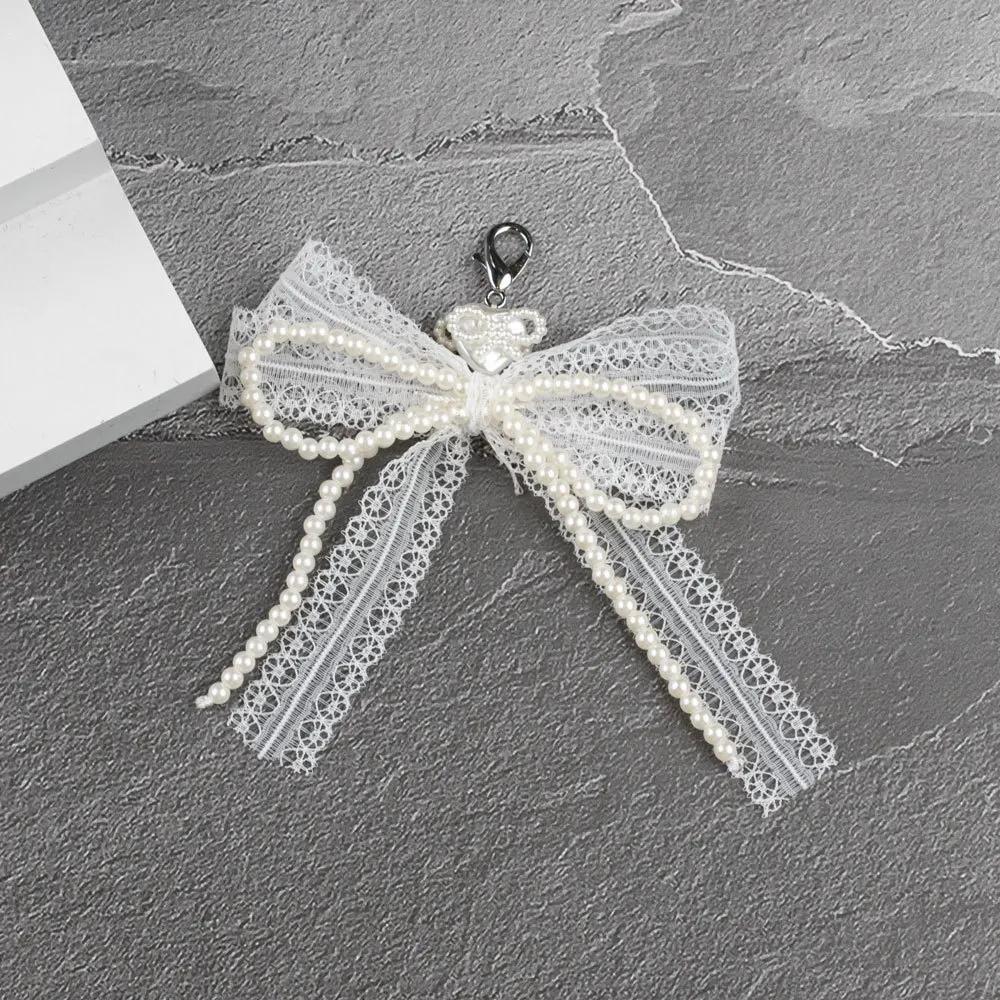 1Pcs Lace Pearl Bow Shoe Laces Charms for Sneakers Decorative Premium Decorative Shoelaces Charm Accessories Shoe Flower Buckle