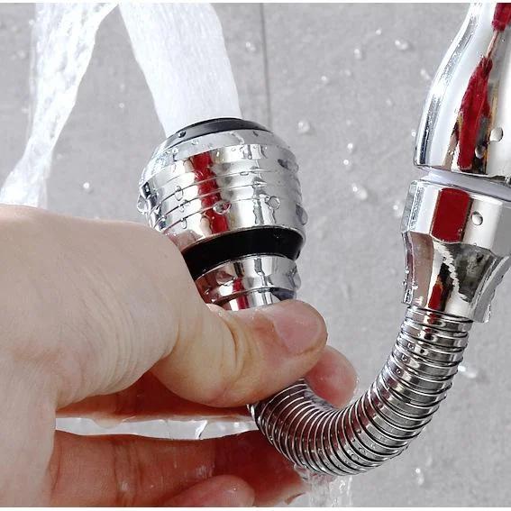 Water Faucet Splash Proof Universal Booster Bubbler Lengthening Extended Water-saving Filter Rotary Faucet Nozzle
