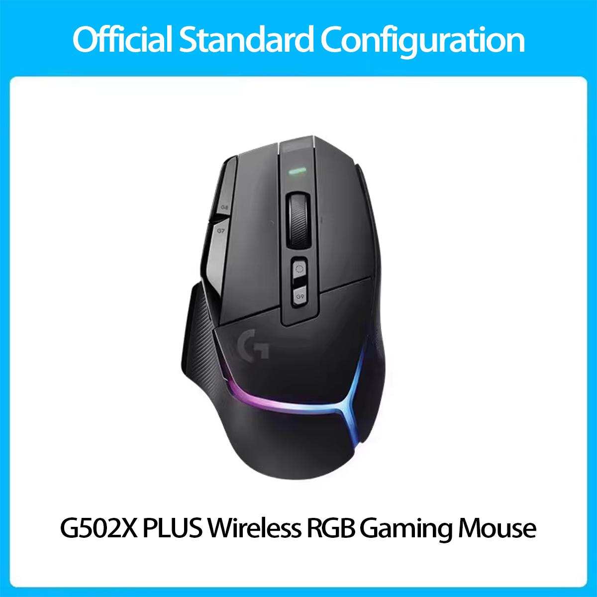 

Ігрова миша Logitech G502 X PLUS Lightspeed з RGB-ефектом потокового світла, сенсор Hero25K чорний