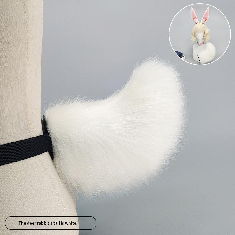 1 buc. Accesorii pentru Păr cu Blană Artificială Cap de Iepuraș Urechi de Iepure Animal Blană Banda de Păr Petrecere Cosplay Costum