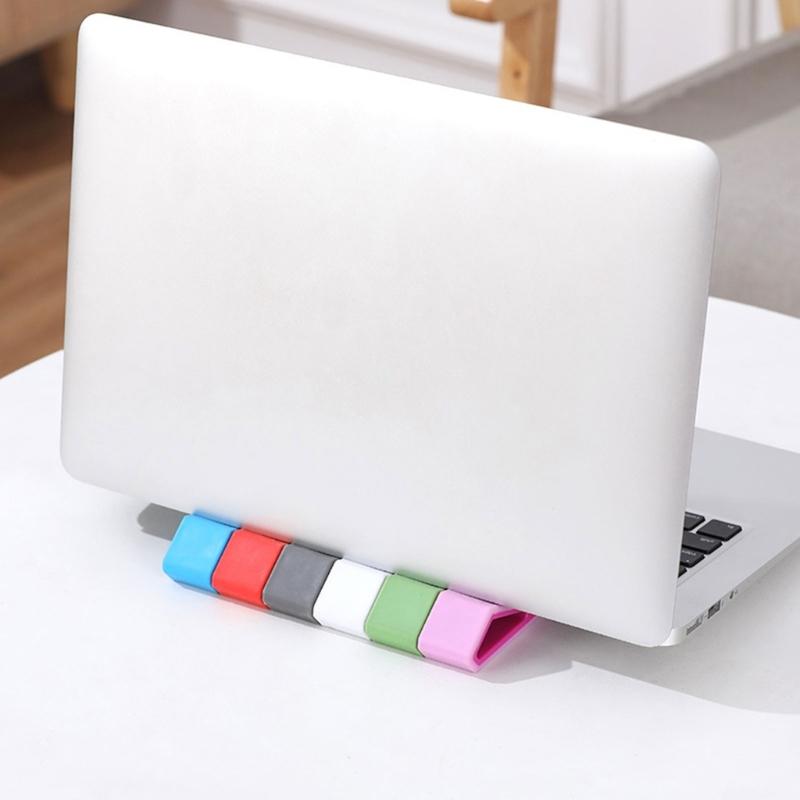 2Pcs Lightweight Portable Laptop Stand Small Laptop Cooling Stand Slip Resistant Silicone Tilting Pad Small Tablet Stand