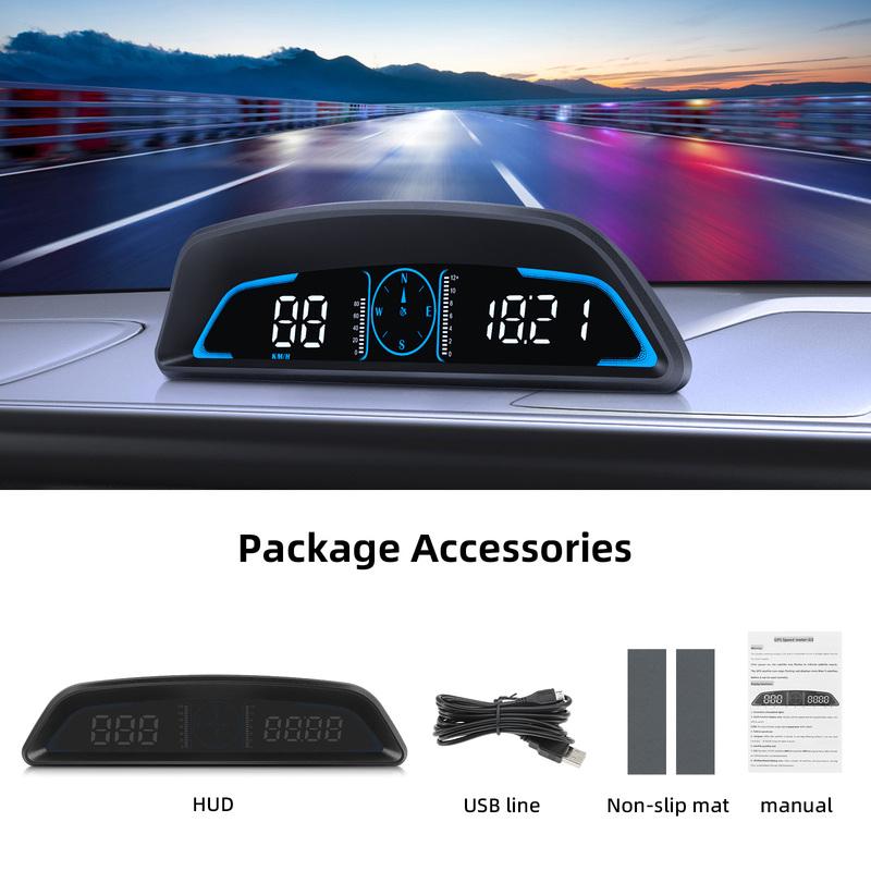 Auto Speedometer Digital Alarm Reminder Meter Head Up Display G3 GPS HUD For All Car 12V Electronics Accessories RPM Water Temp