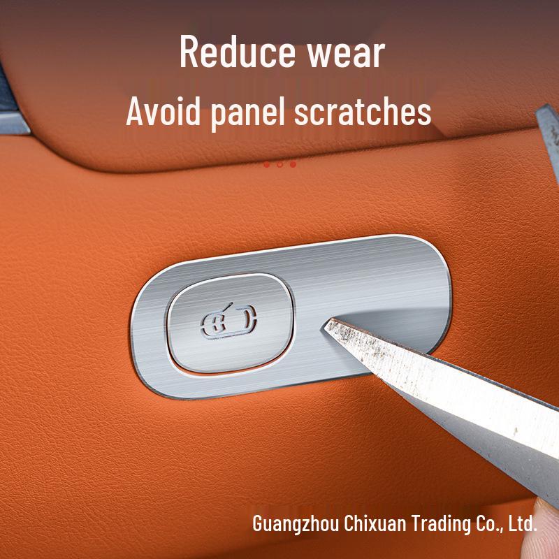 AITO M7/M8 Car Door Switch Button Decorative Sticker - Stainless Steel Interior Upgrade