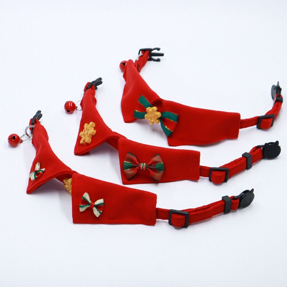 Cute Kitten Bowties Collar Necklace with Bell Kitten Christmas Bow Collar  Cats