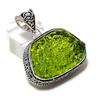Natural Moldavite Quartz Gemstone 925 Sterling Silver Jewelry Pendant 1.62" ETC-14320