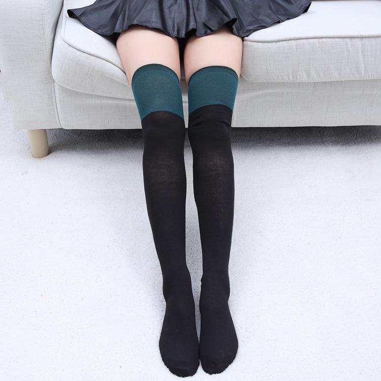 Black White Striped Long Socks Sexy Over Knee Socks Thigh High Stockings Women Girls Warm Long Tube Socks