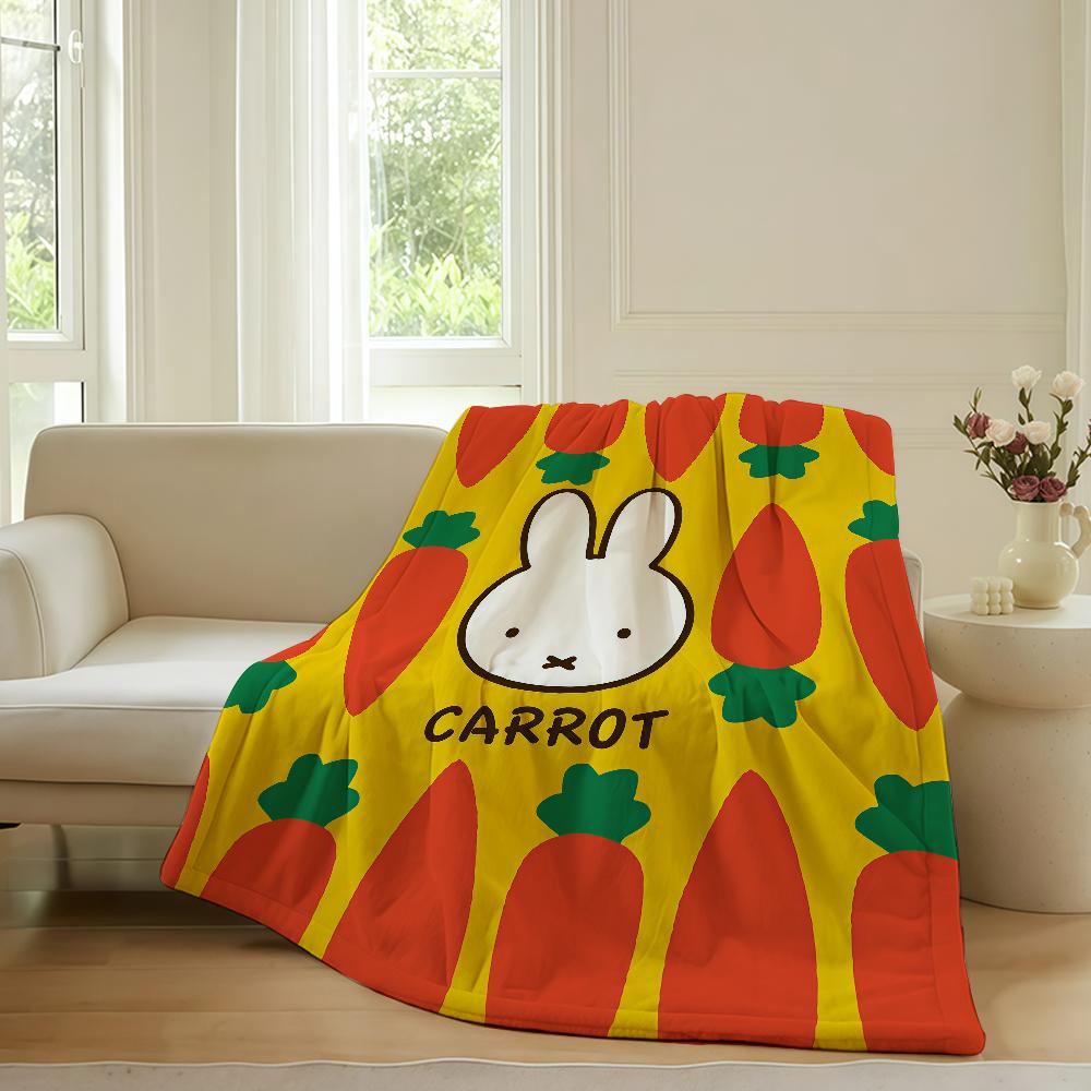 Cartoon cute M-Miffy Blanket Warm Soft Suitable For Bedroom Sofa Bed Living Room Office Travel Camping Gifts