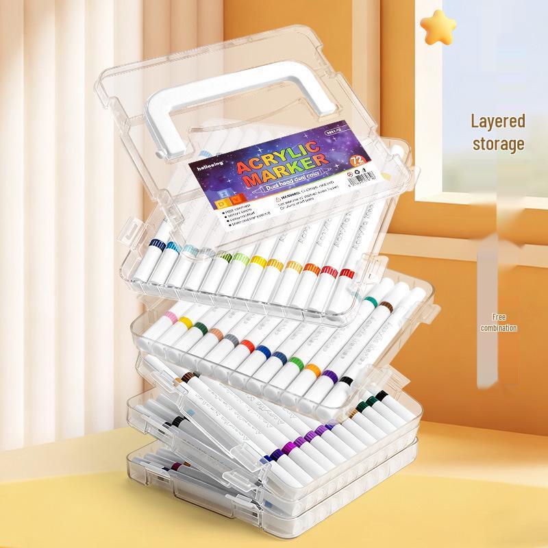 Doppelseitige Acryl-Markerstifte, Zweifarbig, Deckend, Abwaschbar, Stapelbar, für Grundschüler