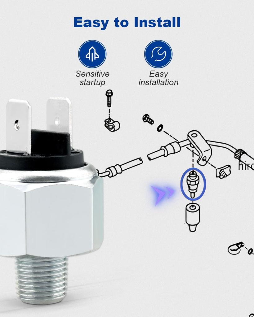 ANODZU Hydraulic Rear Brake Light Switch Fits Harley Davidson Sportster Dynasoftail FLHS Heritage Road
