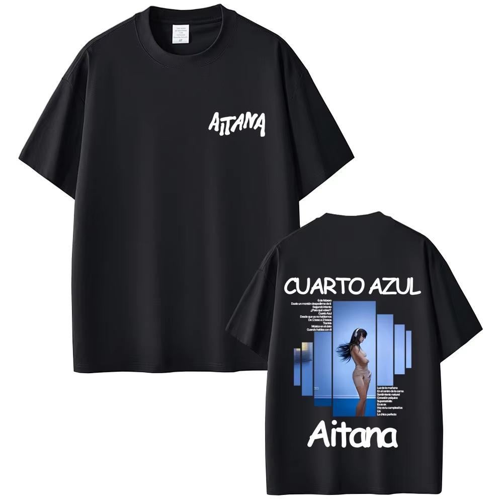 

Singer Aitana CUARTO AZUL Album Graphic T-shirts Men Women Hip Hop Fashion Oversized T Shirt Male Casual Cotton Vintage T-shi... S разноцветный