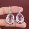 Faceted Pink Kunzite Earring Genuine Gemstone Earring Elegant Jewelry 925 Sterling Silver Earring Handmade Jewelry Drop Earring Wedding Gift