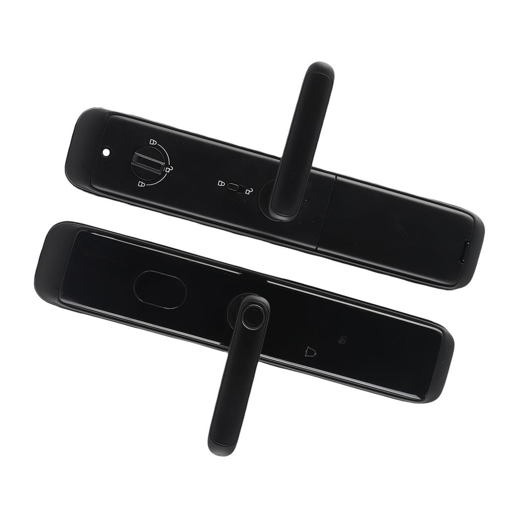 Smart Fingerprint Door Lock Bluetooth Password for Tuya APP Control Door Lock with Keys for Apartment Hotel 6V Black