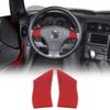 Red Soft Carbon Fiber Steering Wheel Button Cover Trim For Corvette C6 05-13