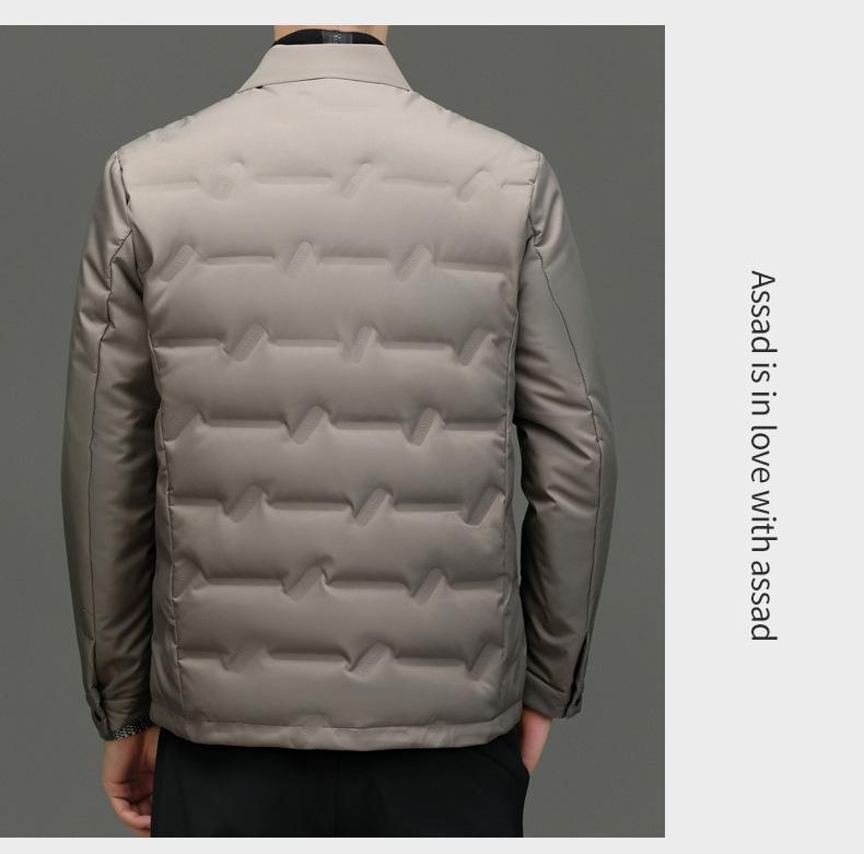 Men's Lightweight Shirt-Style Down Jacket - 2025 Autumn/Winter Business Casual Coat
