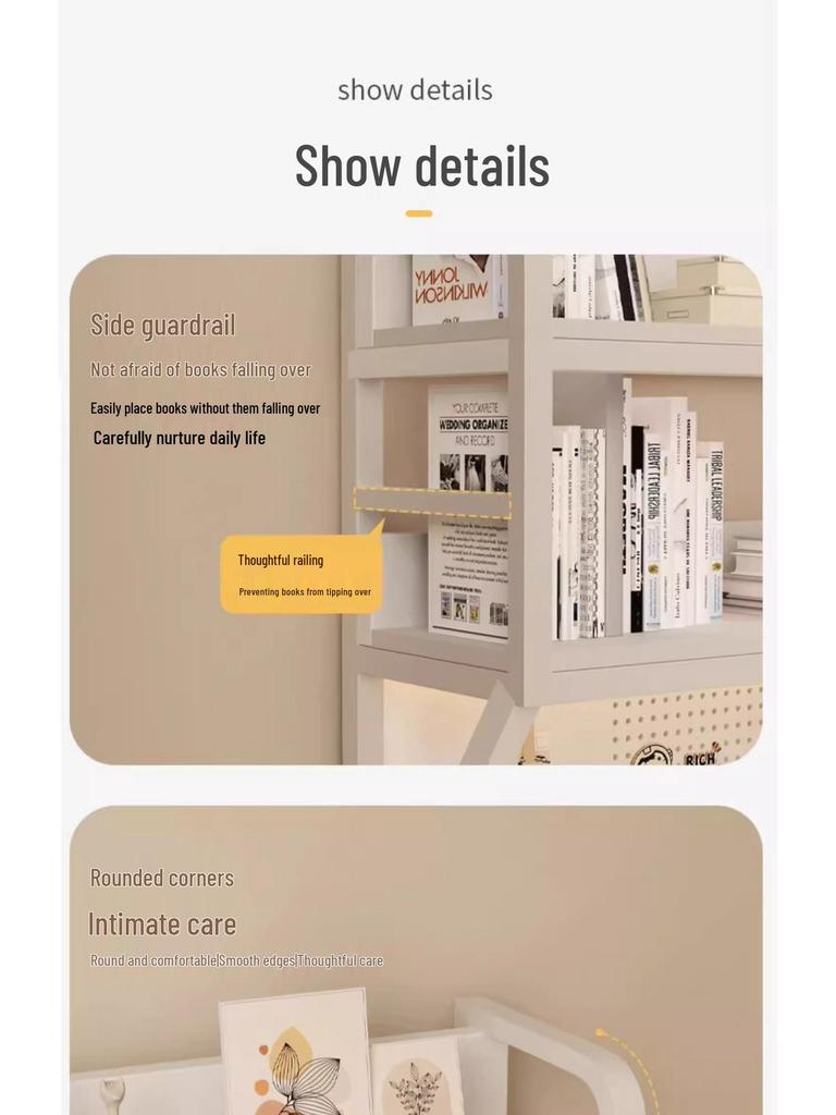 Multifunctional Student Desk Organizer: Multi-Layer Bookshelf & Pegboard