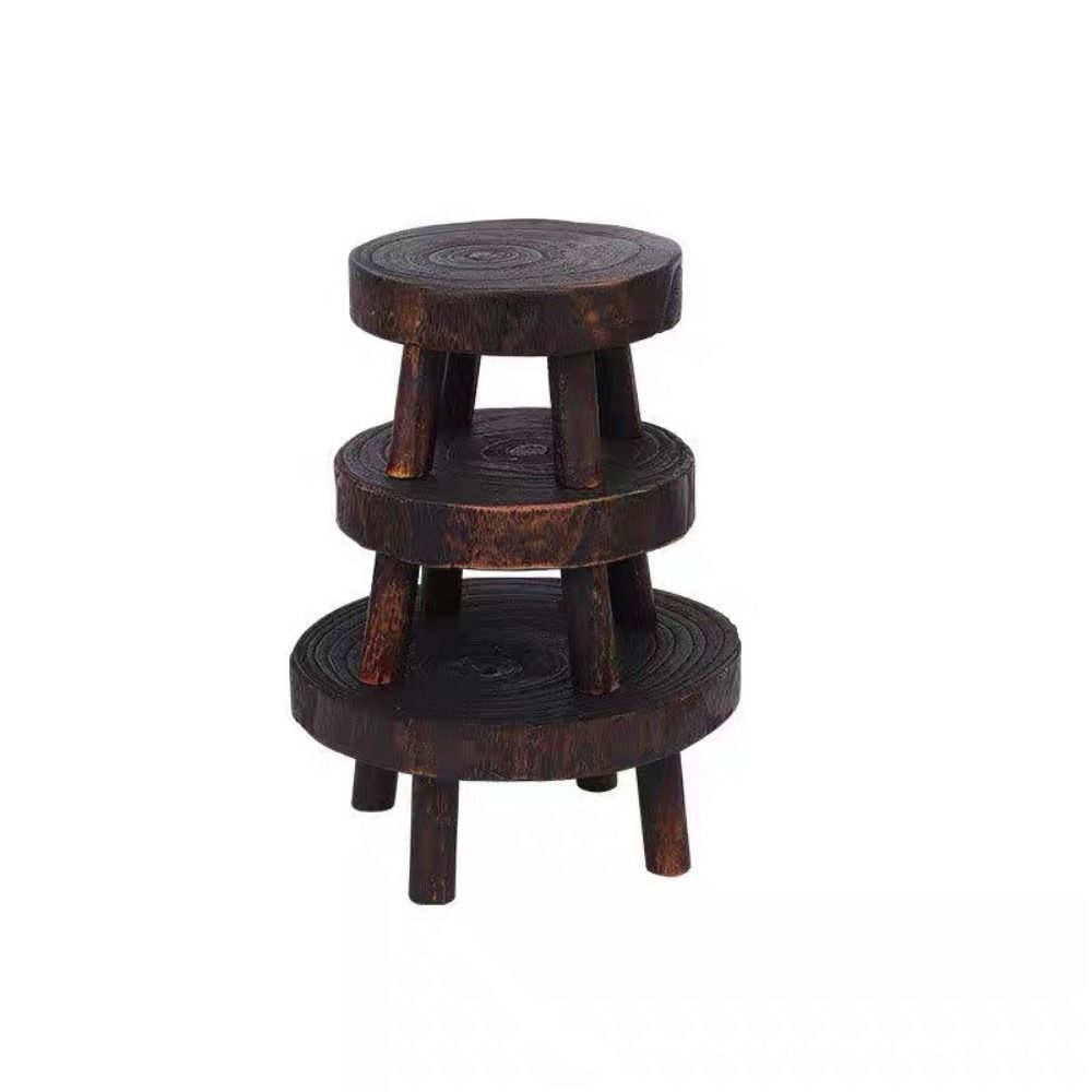 Innen Außen Anzeige Sukkulenten Blumentopf Basis Hocker Holz Pflanzenständer Regal Blumentopf Halter