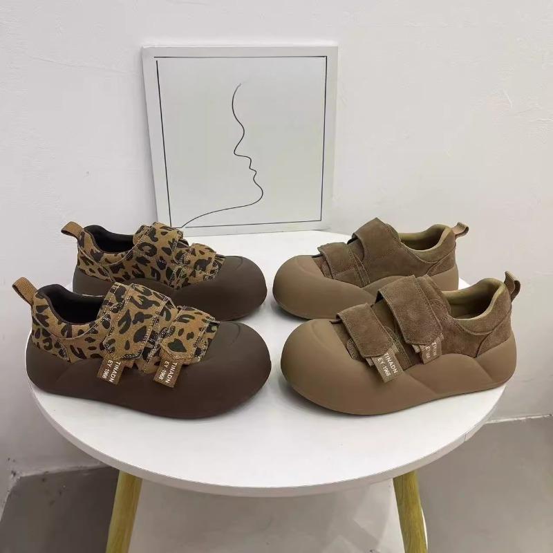 Girls' Magic Tape Shoes - New Style Round-Toe Casual Sneakers